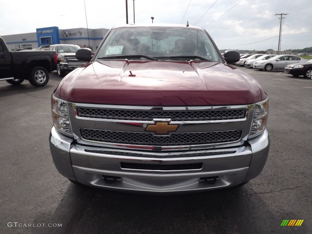 2013 Silverado 1500 LT Crew Cab 4x4 - Deep Ruby Metallic / Light Cashmere/Dark Cashmere photo #2