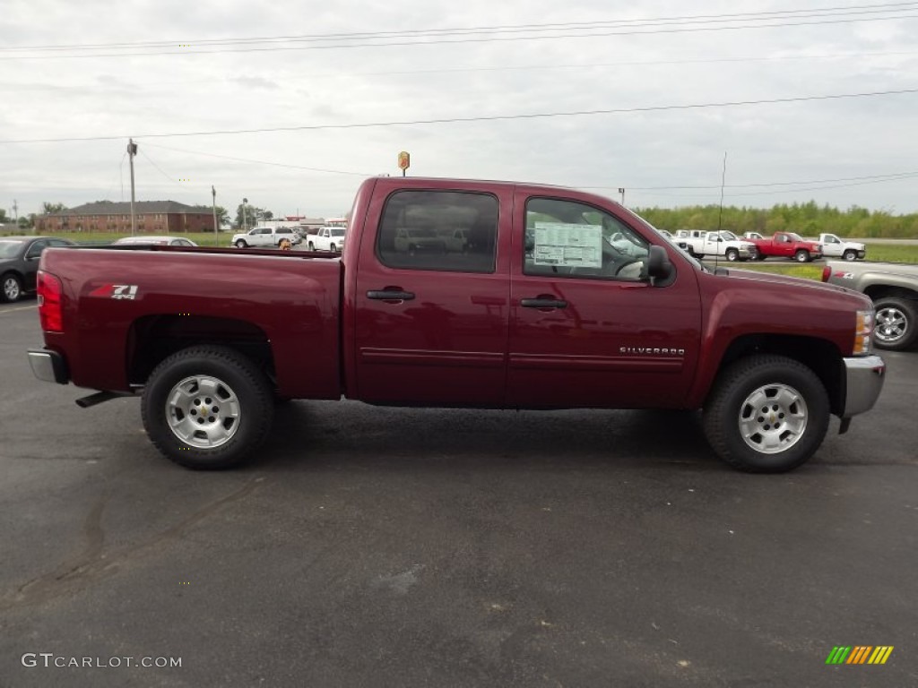 2013 Silverado 1500 LT Crew Cab 4x4 - Deep Ruby Metallic / Light Cashmere/Dark Cashmere photo #4