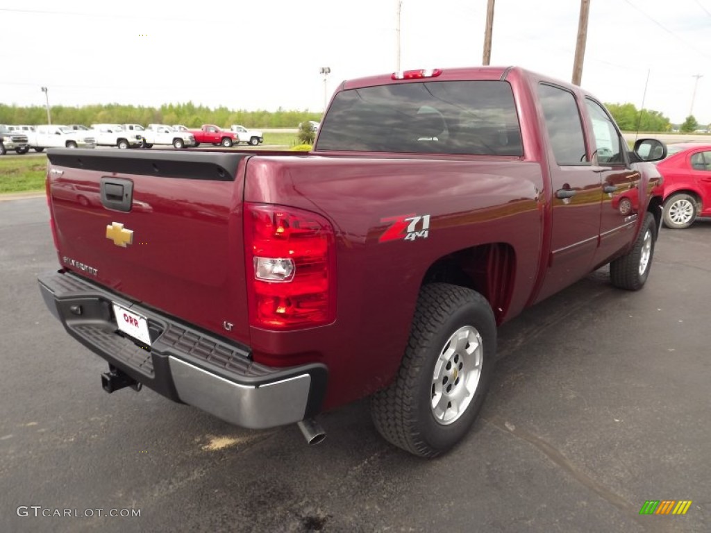 2013 Silverado 1500 LT Crew Cab 4x4 - Deep Ruby Metallic / Light Cashmere/Dark Cashmere photo #5