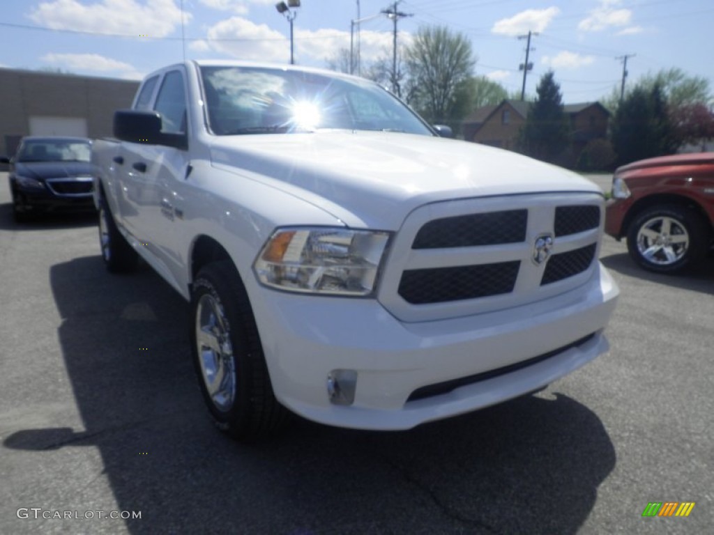 2013 1500 Express Quad Cab 4x4 - Bright White / Black/Diesel Gray photo #1