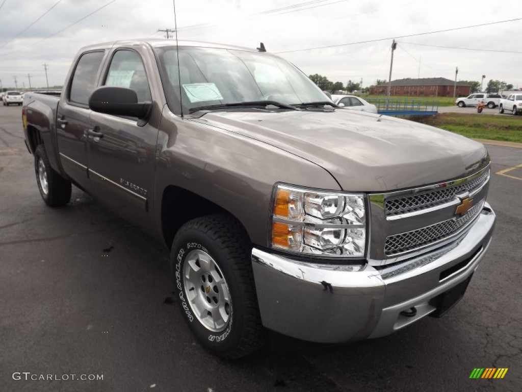 2013 Silverado 1500 LT Crew Cab 4x4 - Mocha Steel Metallic / Ebony photo #3