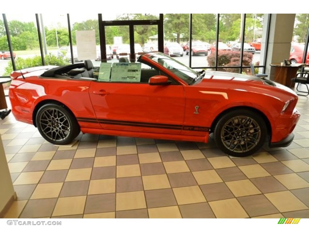 Race Red 2014 Ford Mustang Shelby GT500 SVT Performance Package Convertible Exterior Photo #80499190