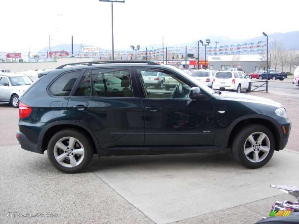 2007 X5 3.0si - Deep Green Metallic / Sand Beige photo #14
