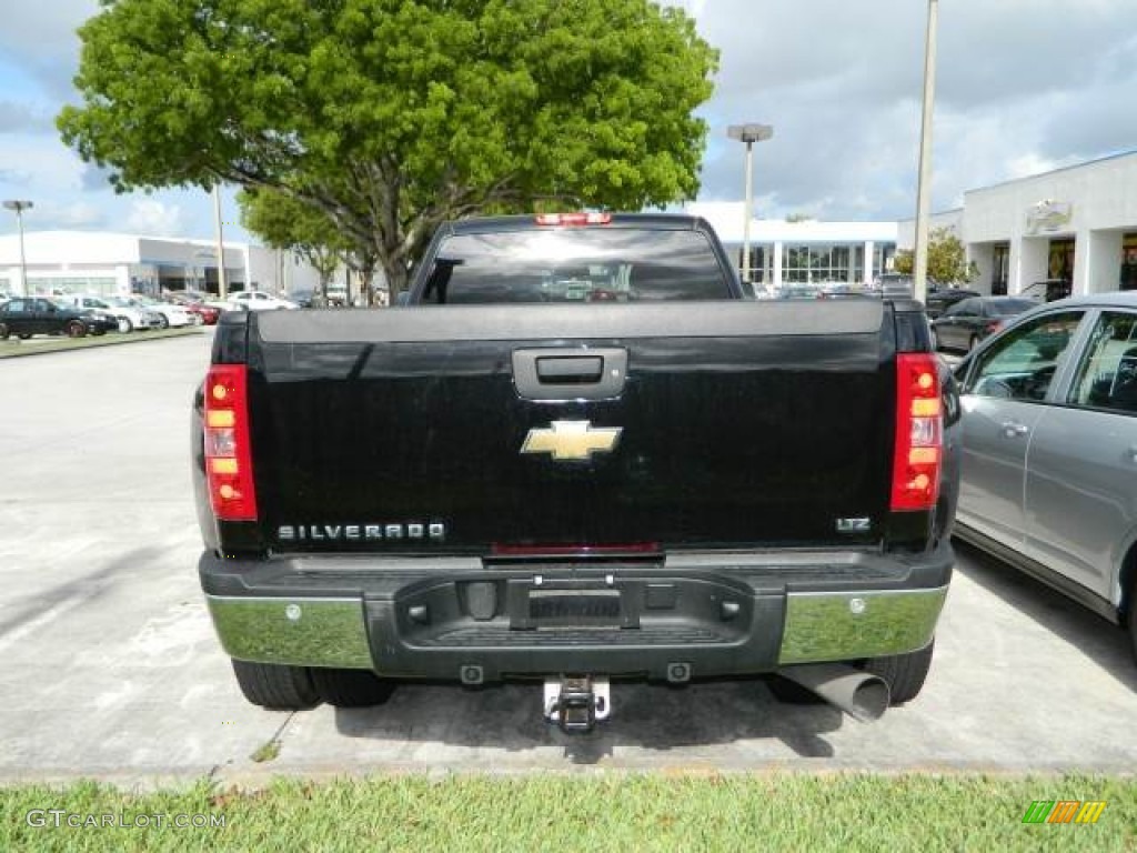 Black 2008 Chevrolet Silverado 3500HD LTZ Crew Cab 4x4 Dually Exterior Photo #80502118