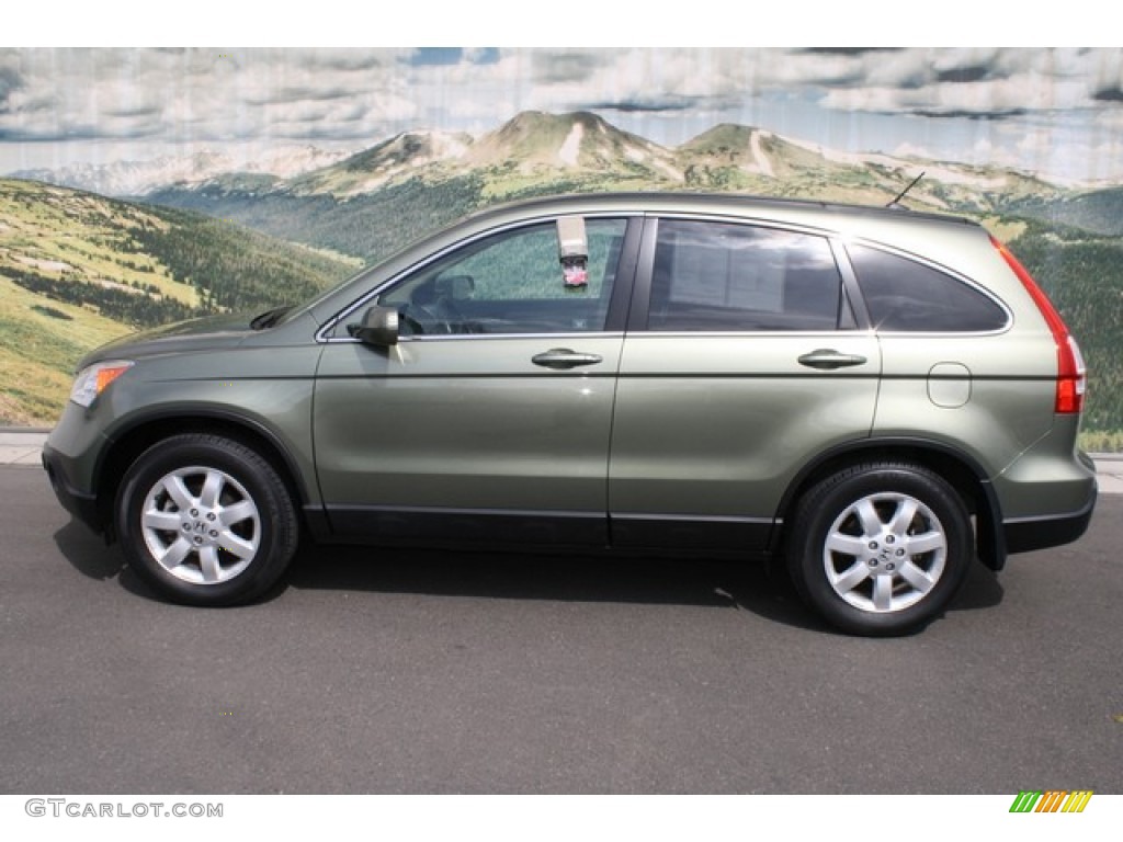 2008 CR-V EX-L 4WD - Green Tea Metallic / Ivory photo #6