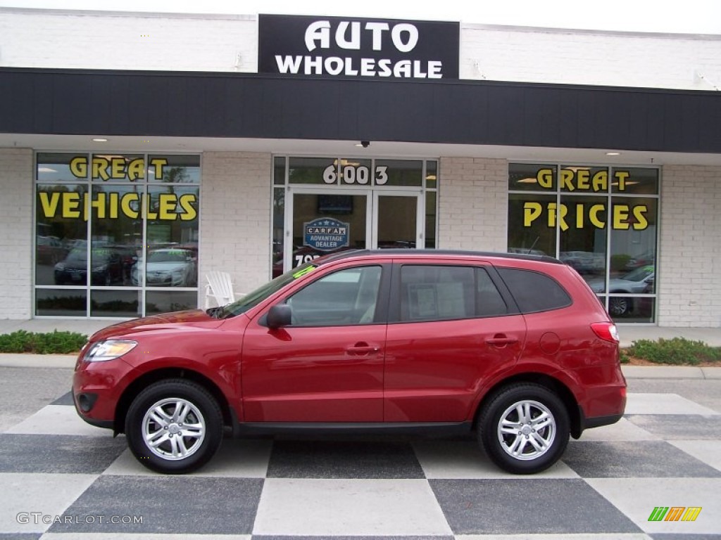 2012 Santa Fe GLS - Sierra Red / Beige photo #1