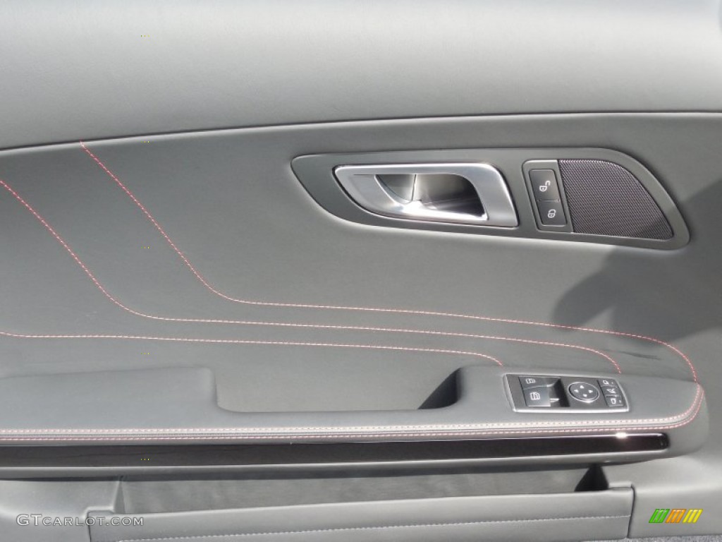 2013 Mercedes-Benz SLS AMG GT Roadster Black designo Door Panel Photo #80505148