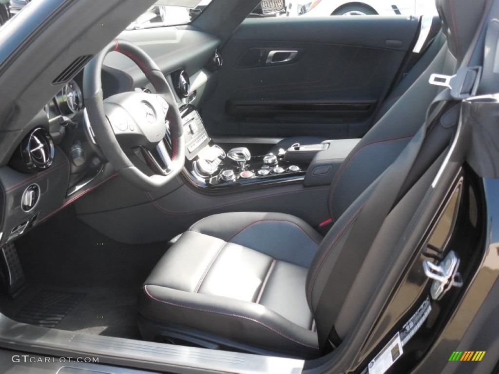 Black designo Interior 2013 Mercedes-Benz SLS AMG GT Roadster Photo #80505174