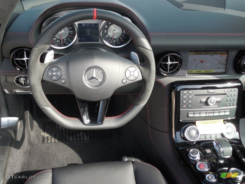 2013 Mercedes-Benz SLS AMG GT Roadster Black designo Dashboard Photo #80505204