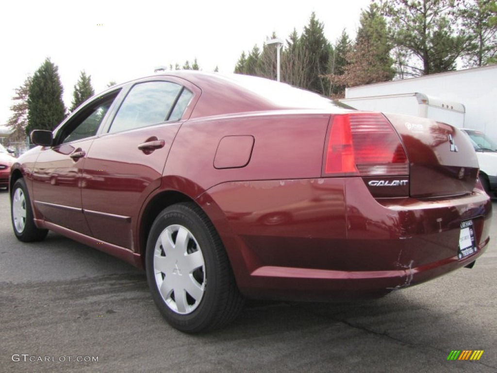 2004 Galant ES - Ultra Red Pearl / Petrol Gray photo #2