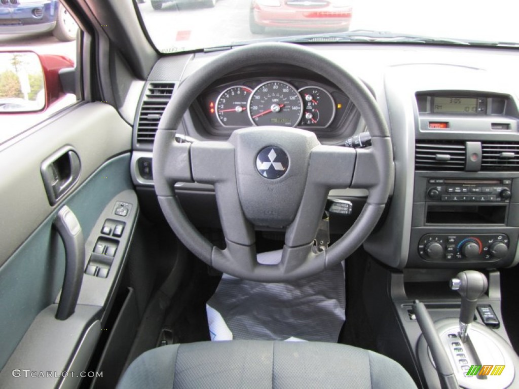 2004 Galant ES - Ultra Red Pearl / Petrol Gray photo #12