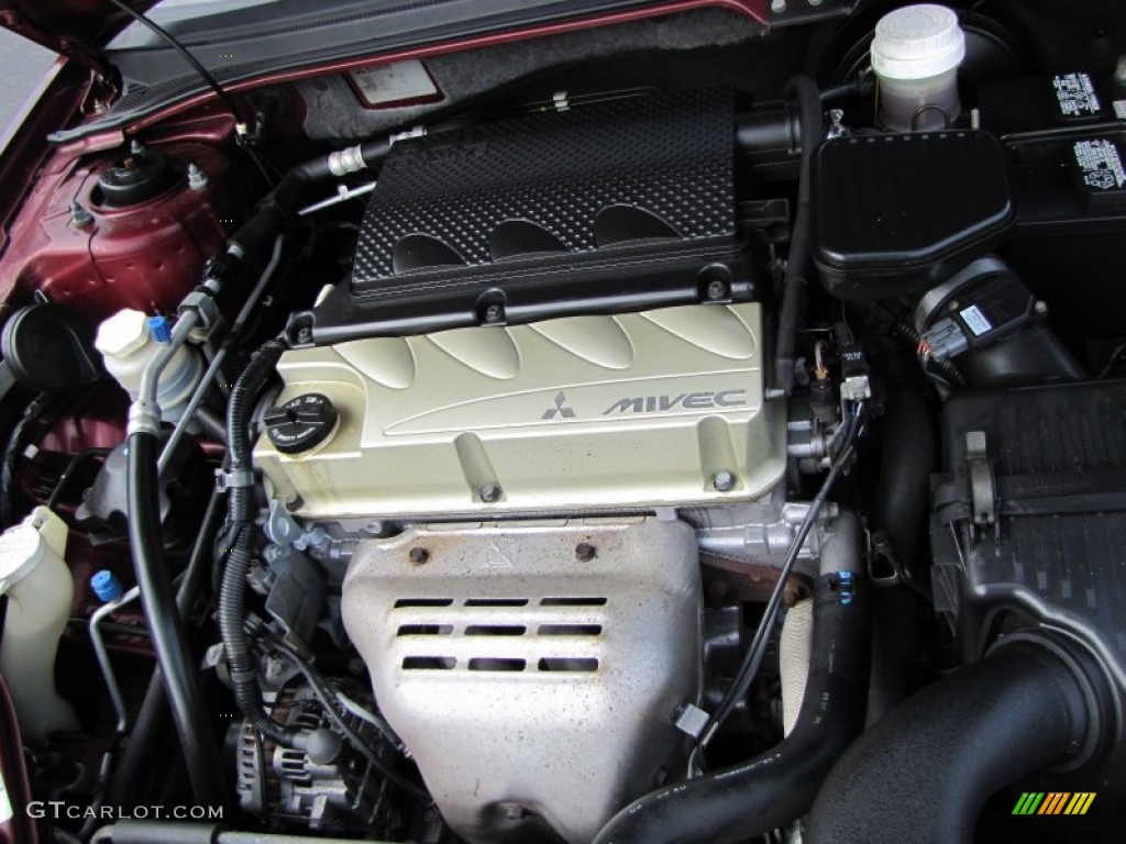 2004 Galant ES - Ultra Red Pearl / Petrol Gray photo #13