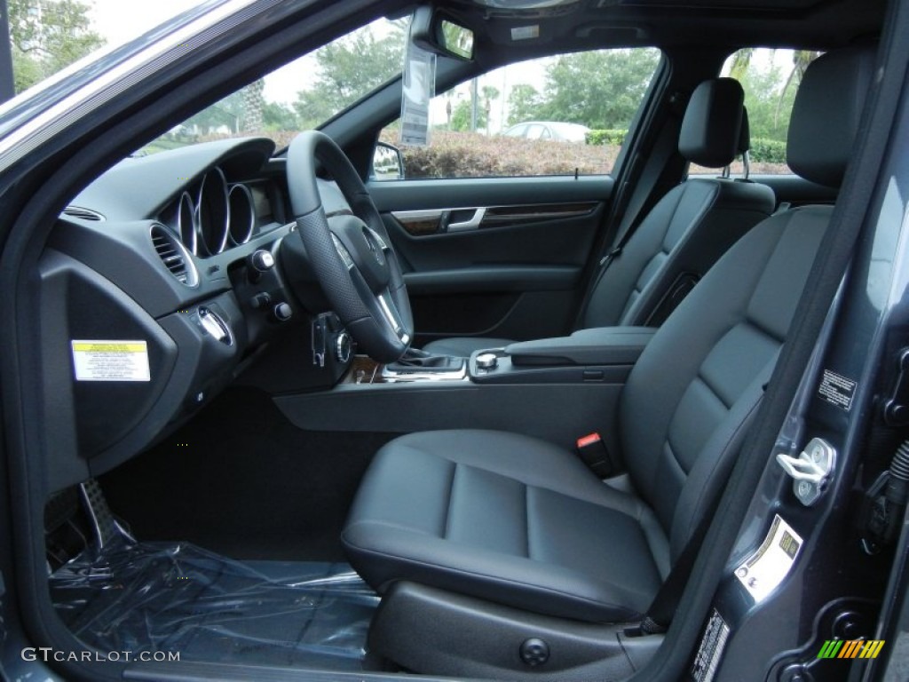 Black Interior 2013 Mercedes-Benz C 250 Sport Photo #80508082