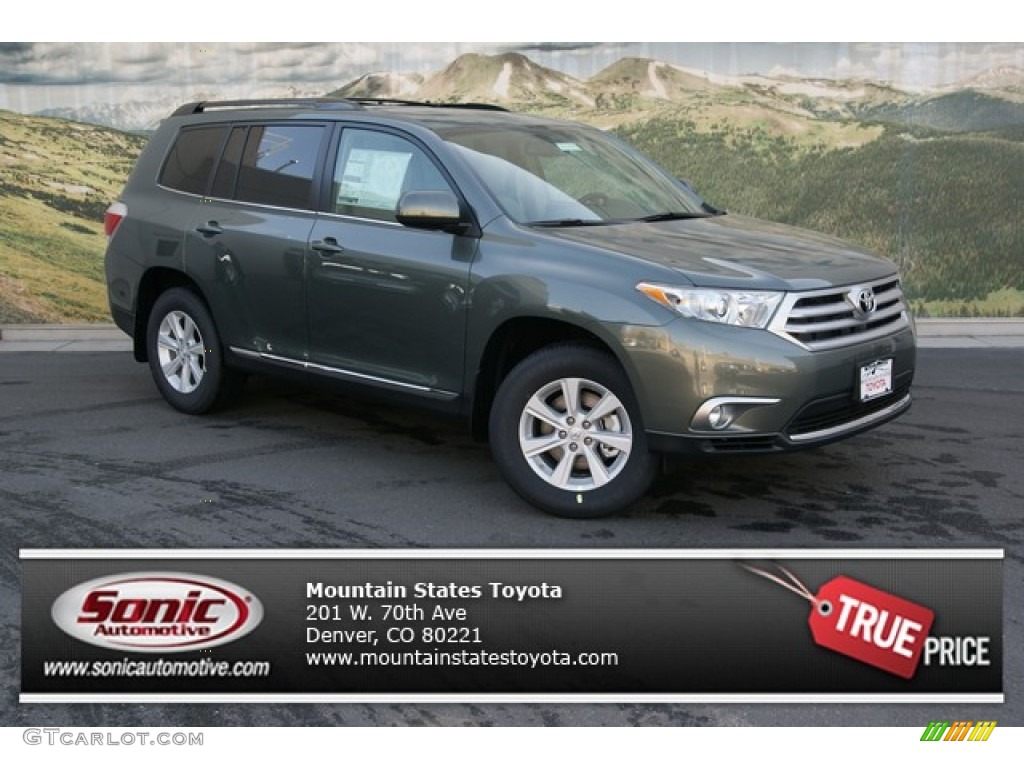 2013 Highlander SE 4WD - Cypress Green Pearl / Sand Beige photo #1