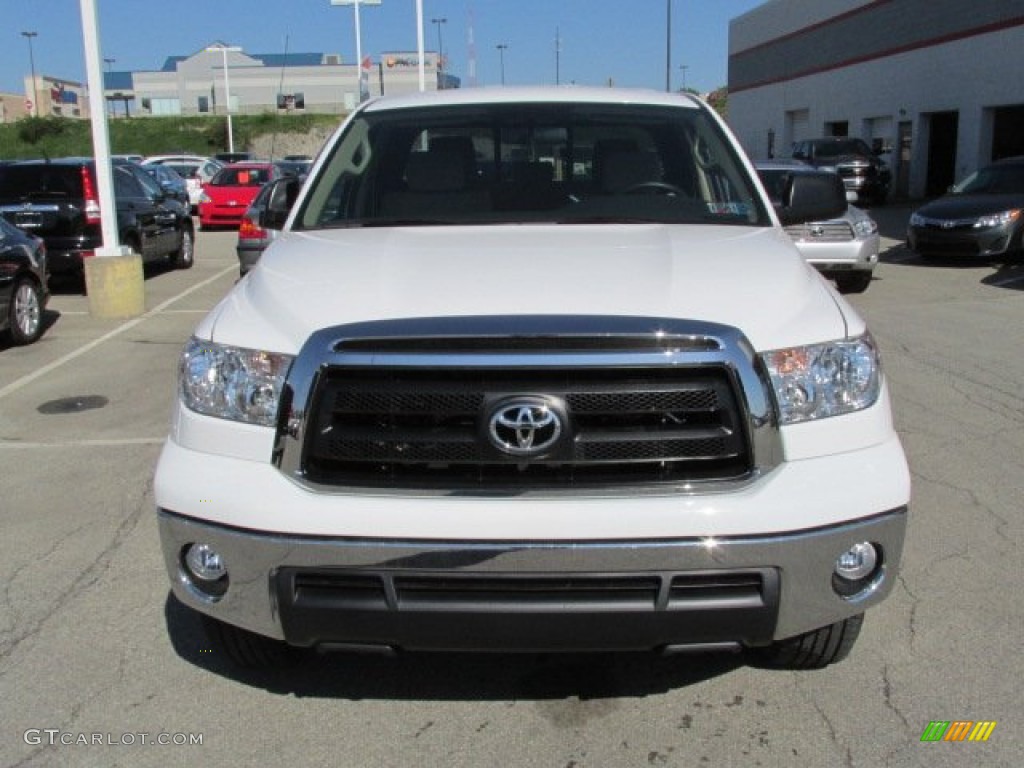 2011 Tundra Double Cab 4x4 - Super White / Sand Beige photo #5