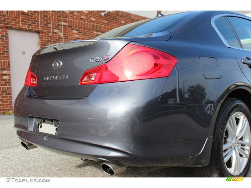 2011 G 25 x AWD Sedan - Blue Slate / Graphite photo #27