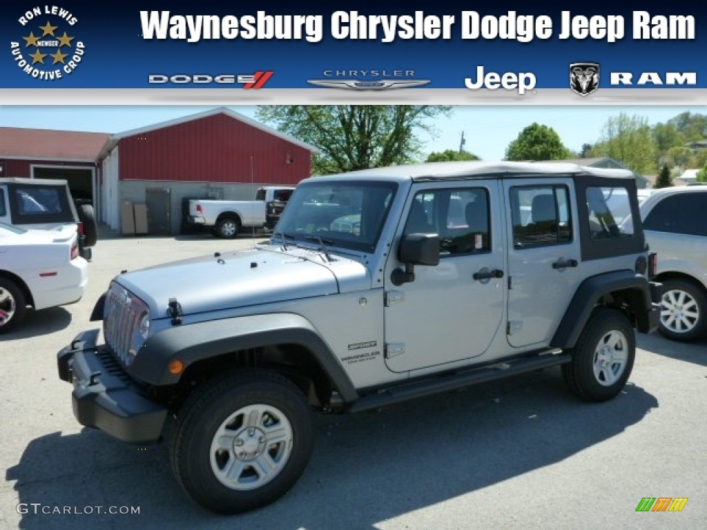 2013 Wrangler Unlimited Sport 4x4 - Billet Silver Metallic / Black photo #1