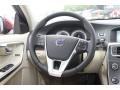Soft Beige 2013 Volvo S60 T5 Steering Wheel