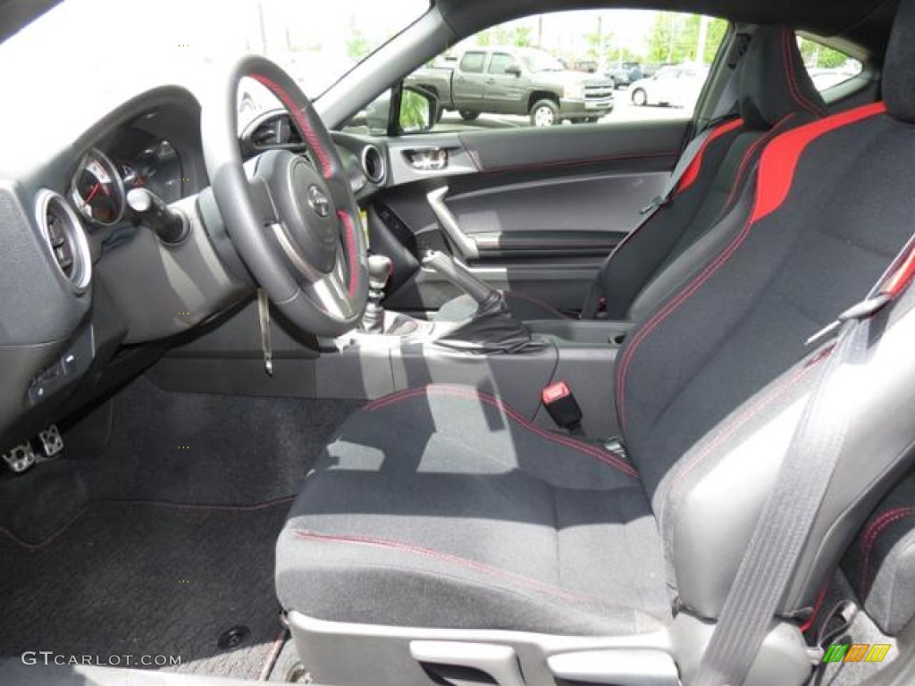 Black/Red Accents Interior 2013 Scion FR-S Sport Coupe Photo #80517005