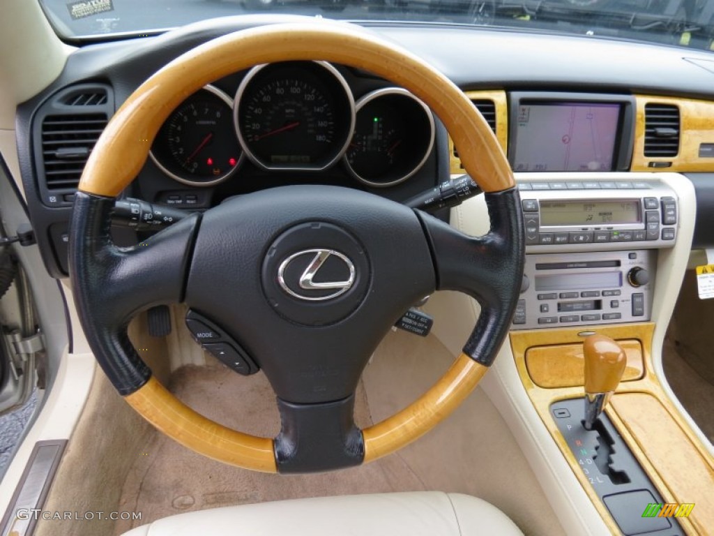 2003 Lexus SC 430 Ecru Beige Steering Wheel Photo #80519437