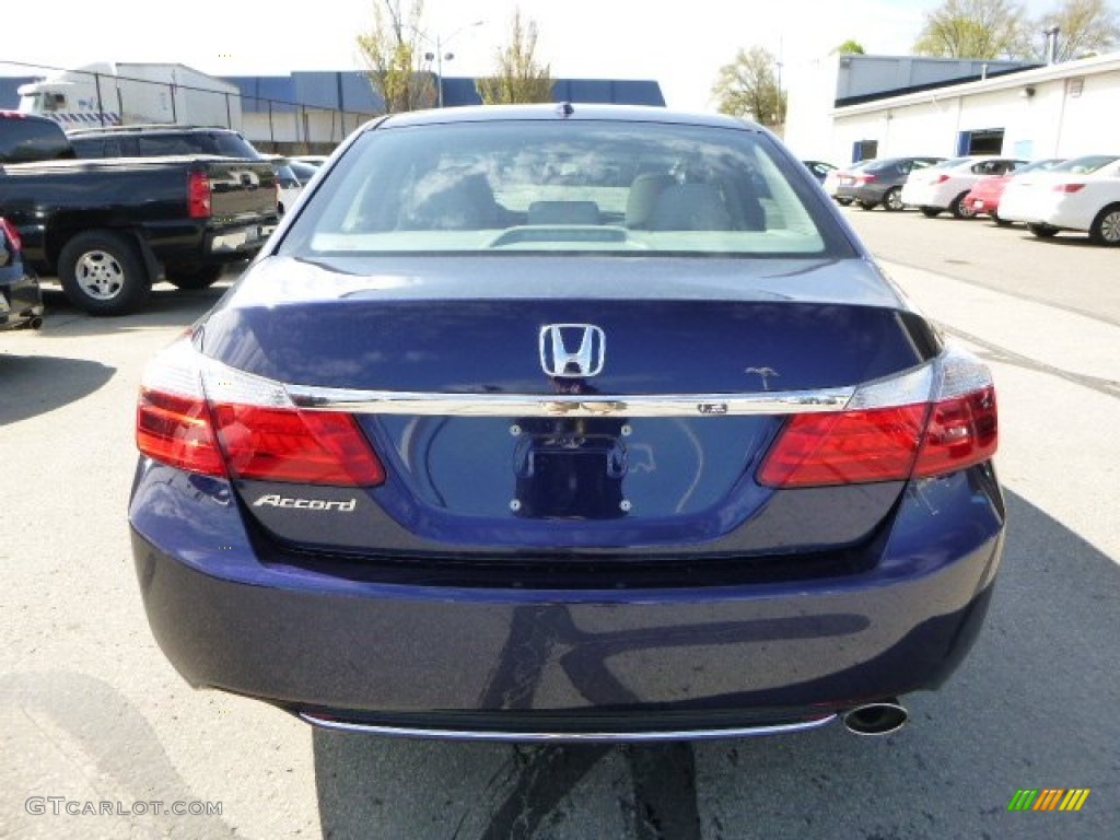 2013 Accord EX-L Sedan - Obsidian Blue Pearl / Gray photo #4