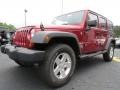 2013 Deep Cherry Red Crystal Pearl Jeep Wrangler Unlimited Sport S 4x4  photo #3