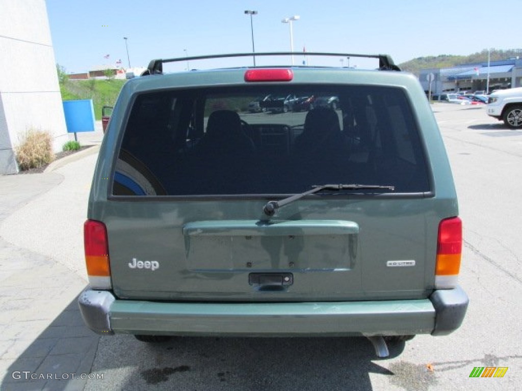 2000 Cherokee Sport 4x4 - Medium Fern Green Metallic / Agate Black photo #7