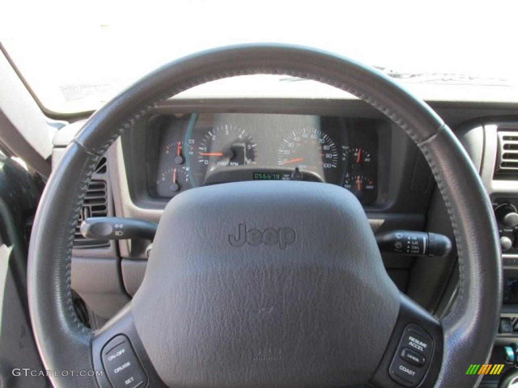 2000 Jeep Cherokee Sport 4x4 Agate Black Steering Wheel Photo #80522433
