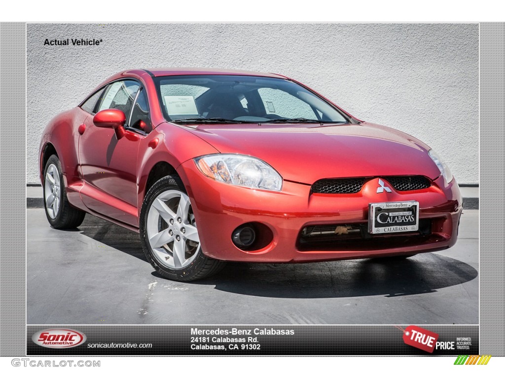 2008 Eclipse GS Coupe - Rave Red / Dark Charcoal photo #1
