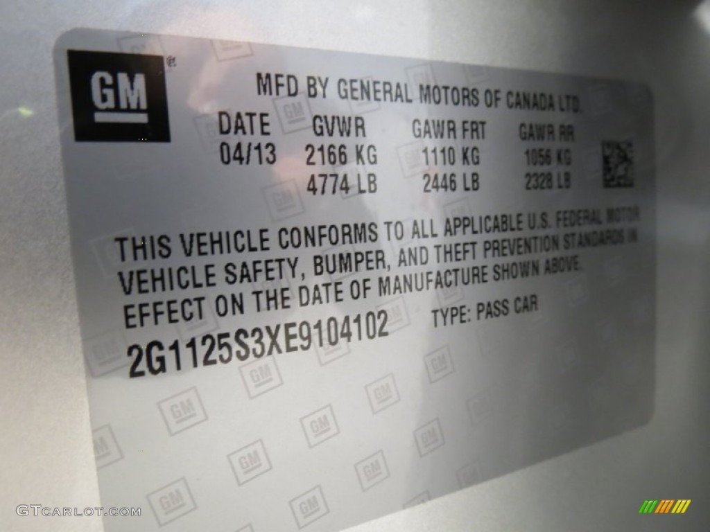 2014 Impala LT - Silver Ice Metallic / Jet Black/Dark Titanium photo #13