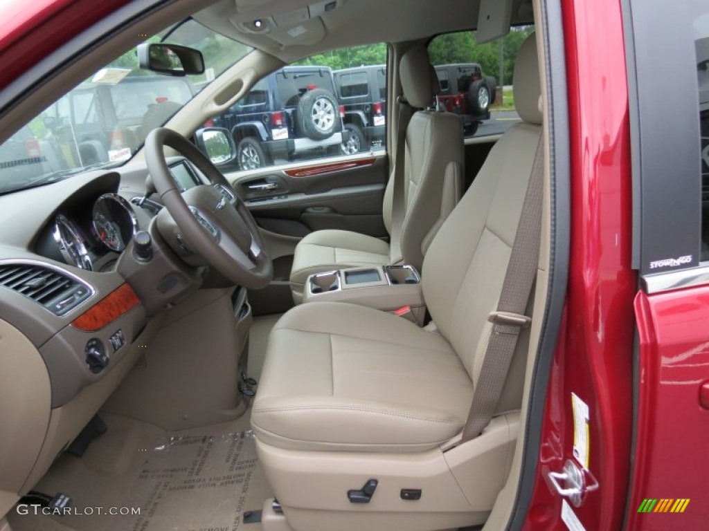 2013 Town & Country Touring - Deep Cherry Red Crystal Pearl / Dark Frost Beige/Medium Frost Beige photo #9