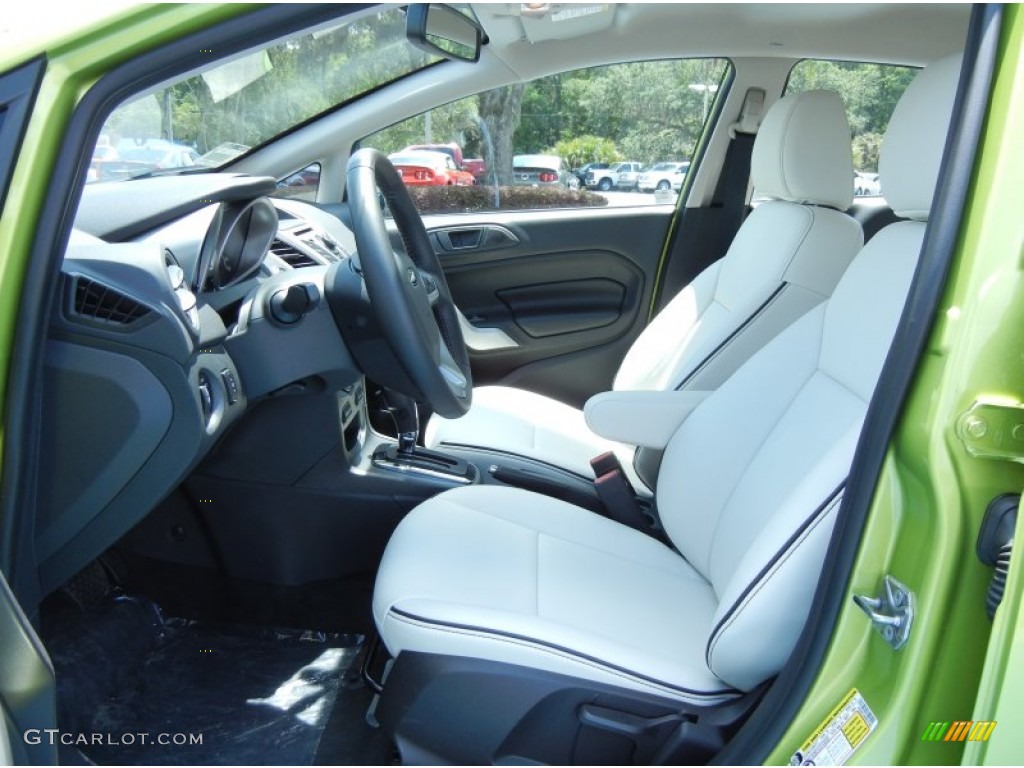 Cashmere Leather Interior 2013 Ford Fiesta Titanium Sedan Photo #80524826