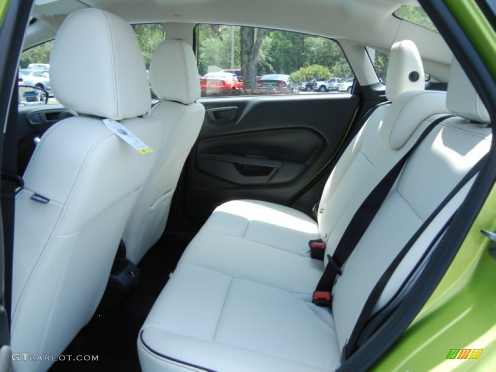 2013 Fiesta Titanium Sedan - Lime Squeeze / Cashmere Leather photo #7