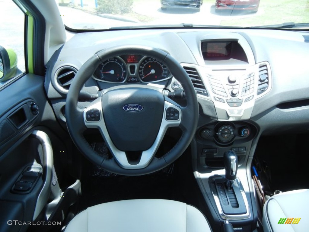 2013 Ford Fiesta Titanium Sedan Cashmere Leather Dashboard Photo #80524874