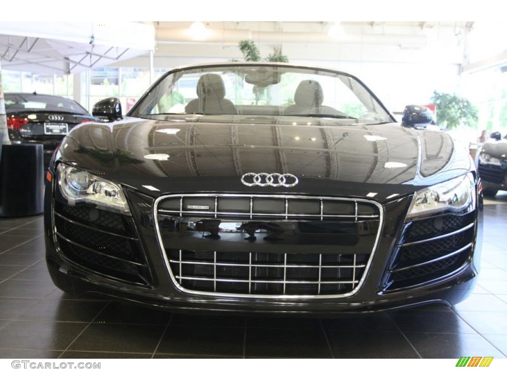 Phantom Black Pearl Effect 2012 Audi R8 Spyder 5.2 FSI quattro Exterior Photo #80525153