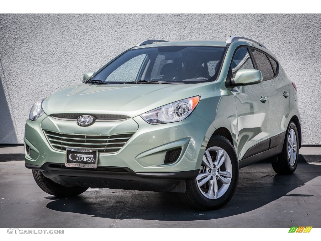 2010 Tucson Limited AWD - Kiwi Green / Taupe photo #13