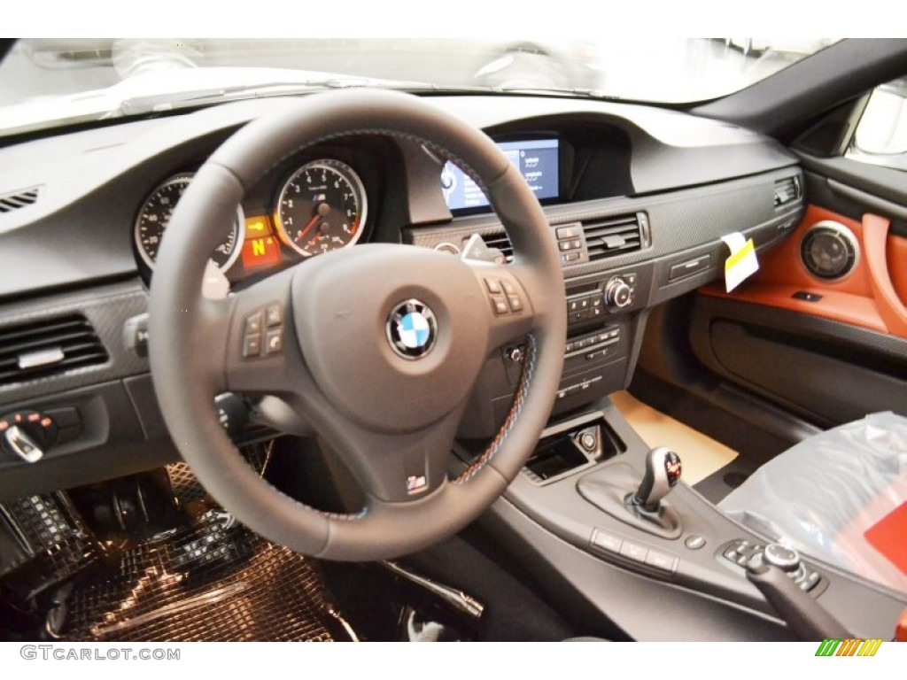2013 BMW M3 Coupe Fox Red/Black Dashboard Photo #80525728