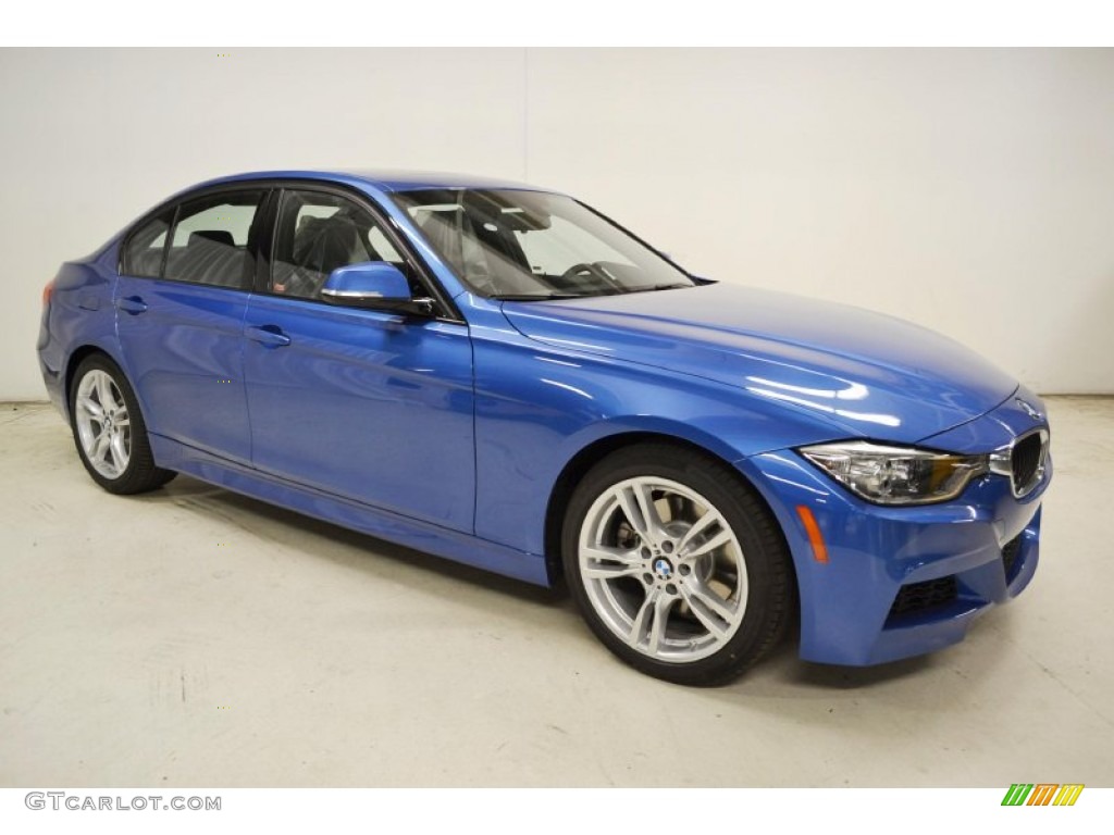 2013 3 Series 328i Sedan - Estoril Blue / Black photo #2