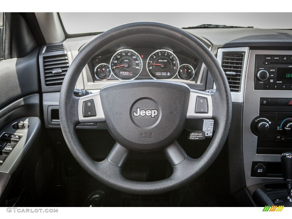 2010 Jeep Grand Cherokee Laredo Dark Slate Gray Steering Wheel Photo #80526739