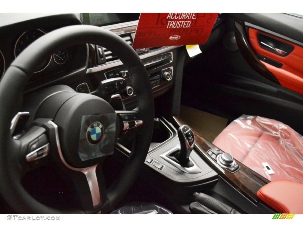 2013 3 Series 328i Sedan - Estoril Blue / Coral Red/Black photo #8