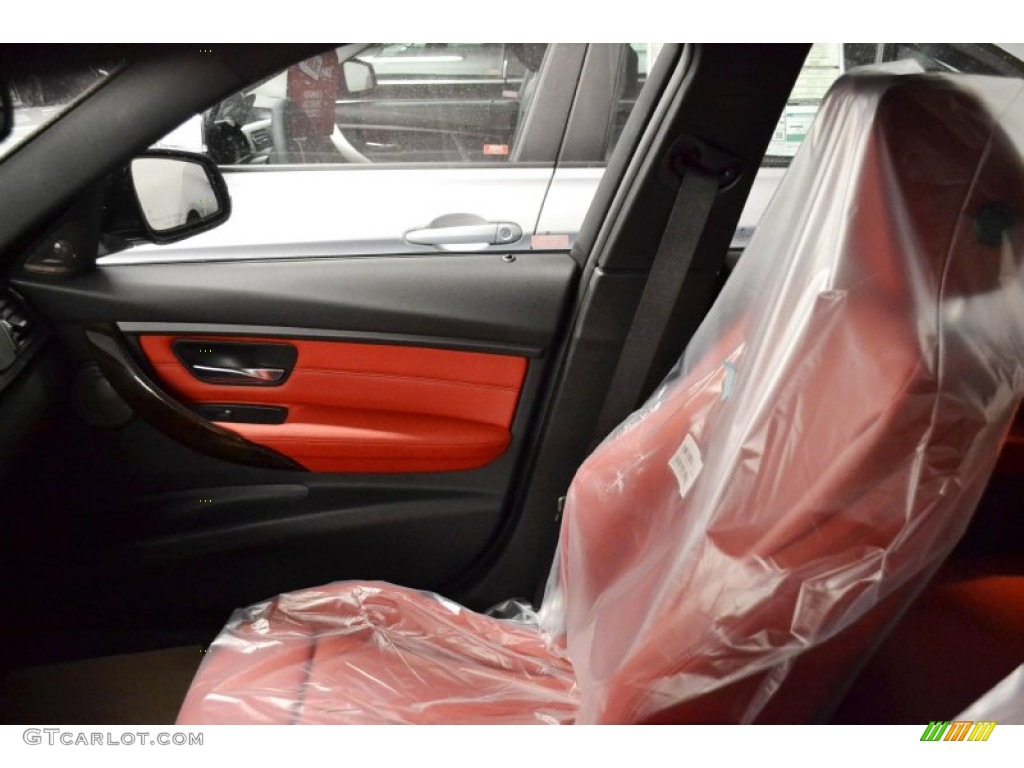 2013 3 Series 328i Sedan - Estoril Blue / Coral Red/Black photo #9