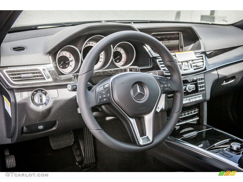 2014 Mercedes-Benz E 350 Sport Sedan Black Steering Wheel Photo #80528242