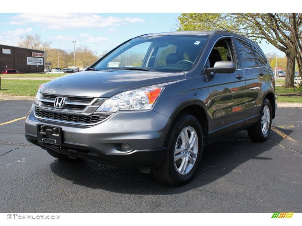 2010 CR-V EX-L AWD - Polished Metal Metallic / Black photo #1