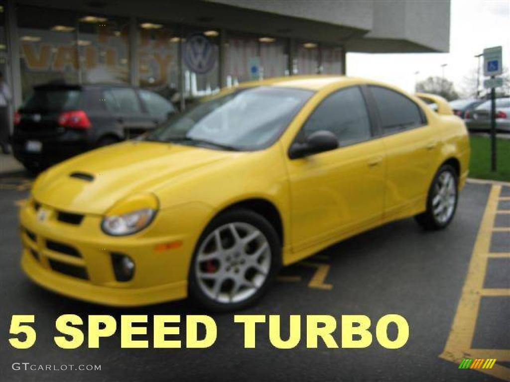 2003 Neon SRT-4 - Solar Yellow / Dark Slate Gray photo #1