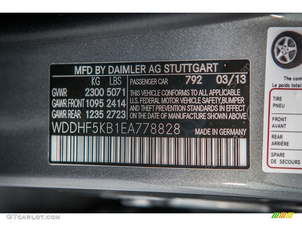 2014 E Color Code 792 for Paladium Silver Metallic Photo #80528585