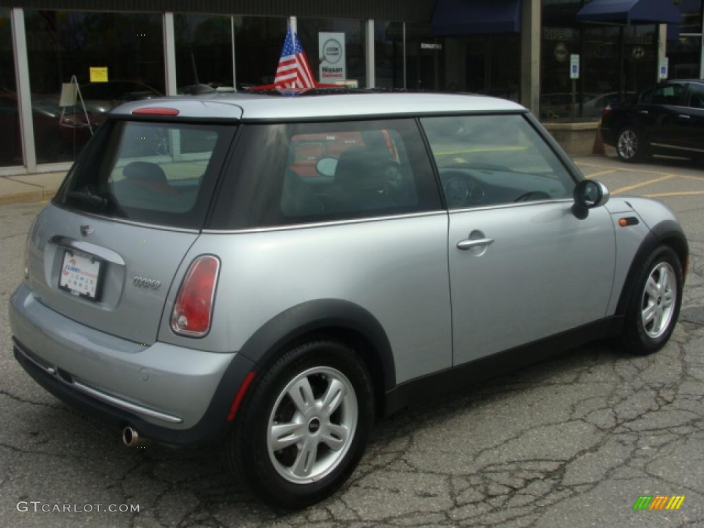 2006 Cooper Hardtop - Pure Silver Metallic / Octagon Tartan Red/Panther Black photo #5