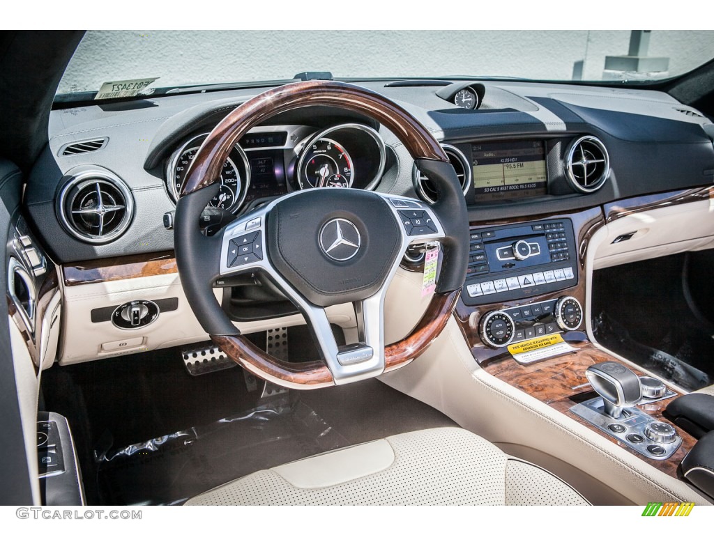 2013 Mercedes-Benz SL 63 AMG Roadster AMG Porcelain/Black Dashboard Photo #80529655