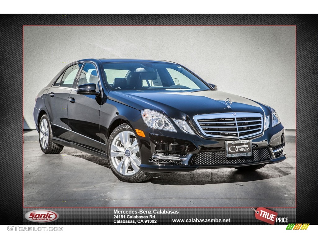 2013 E 350 BlueTEC Sedan - Black / Black photo #1