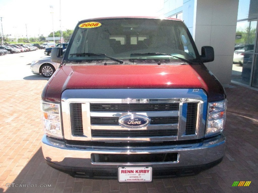 2008 E Series Van E150 Passenger Conversion - Dark Toreador Red Metallic / Medium Pebble photo #15