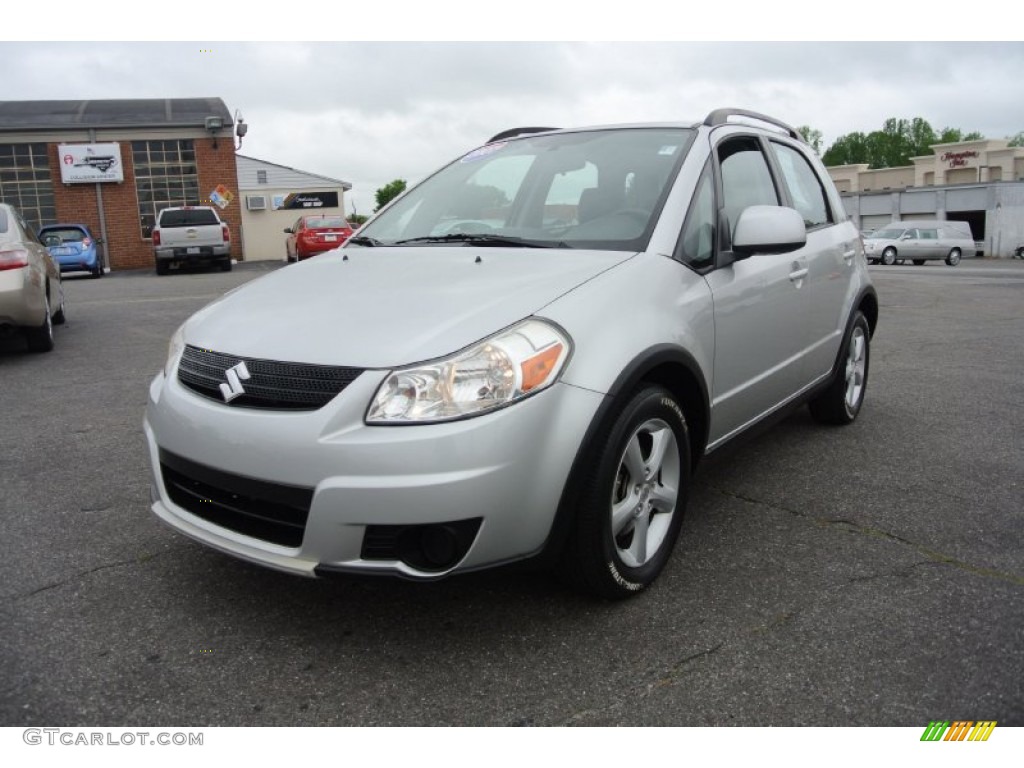 2007 SX4 AWD - Silky Silver Metallic / Black photo #2
